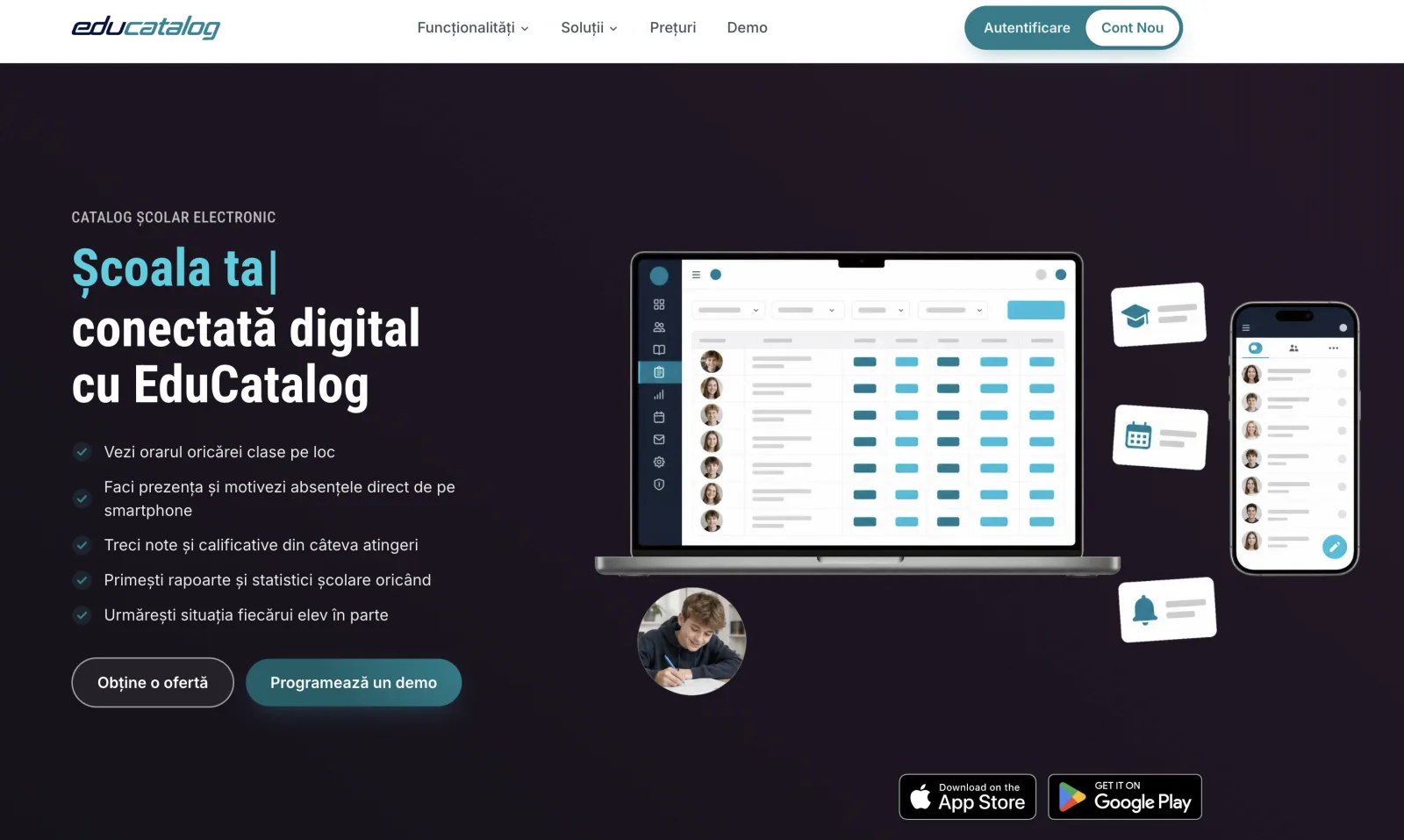 EduCatalog, Platformă SaaS · Catalog școlar electronic