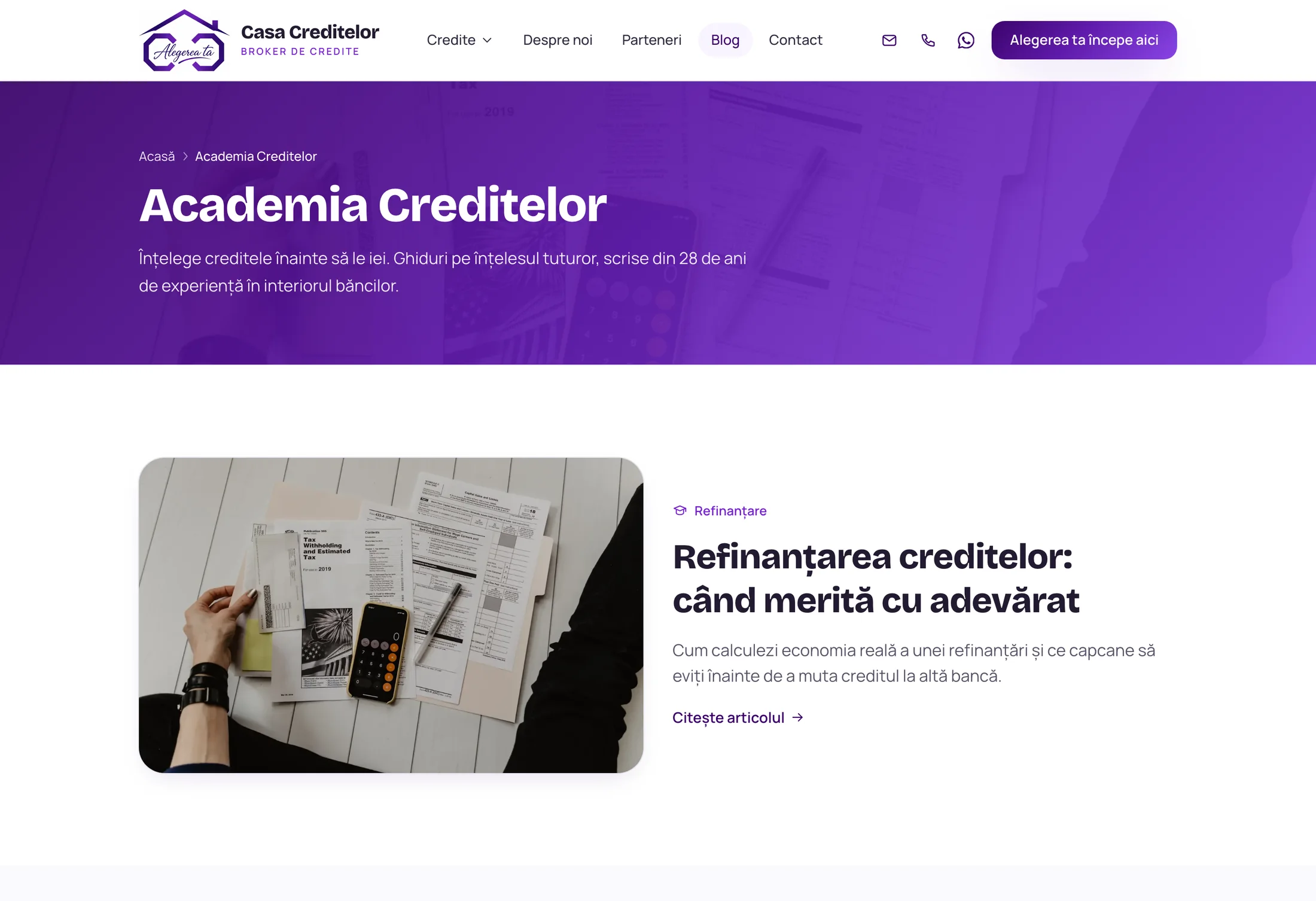 Casa Creditelor, Academia Creditelor