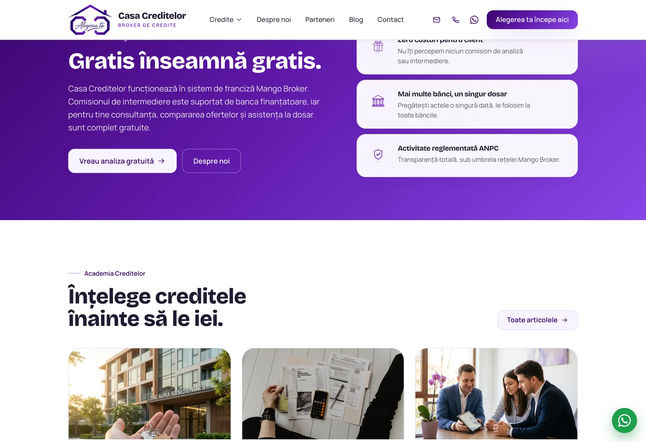 Casa Creditelor, De ce Casa Creditelor