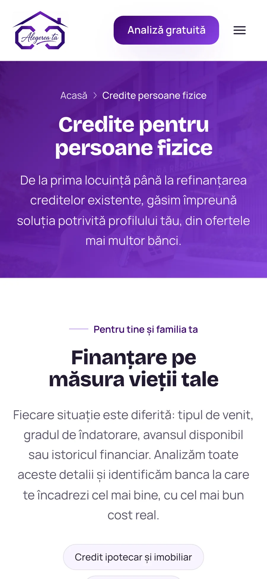 Casa Creditelor, credite pentru persoane fizice pe mobil