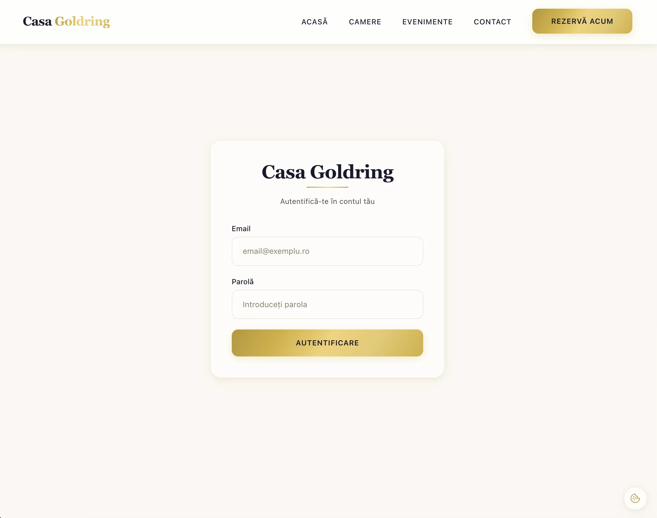 Casa Goldring, panou administrare