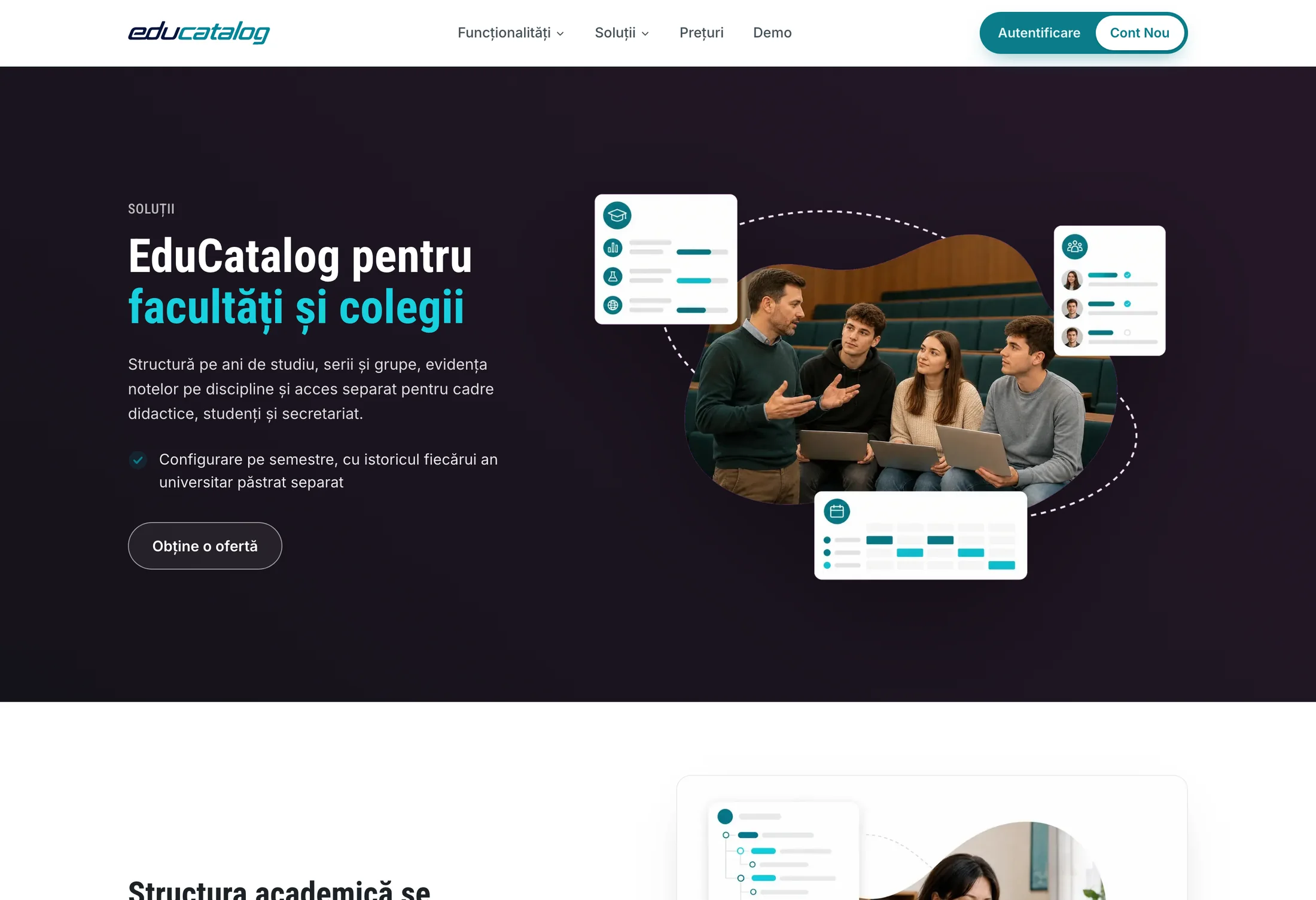 EduCatalog, soluția pentru facultăți și colegii