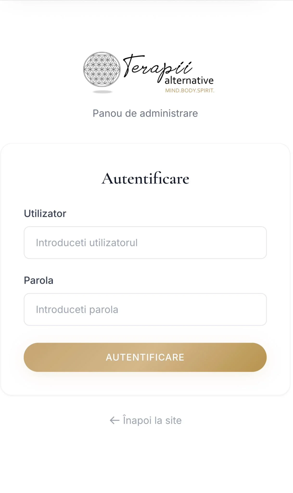 Mihaela Elvira — panou administrare pe mobil