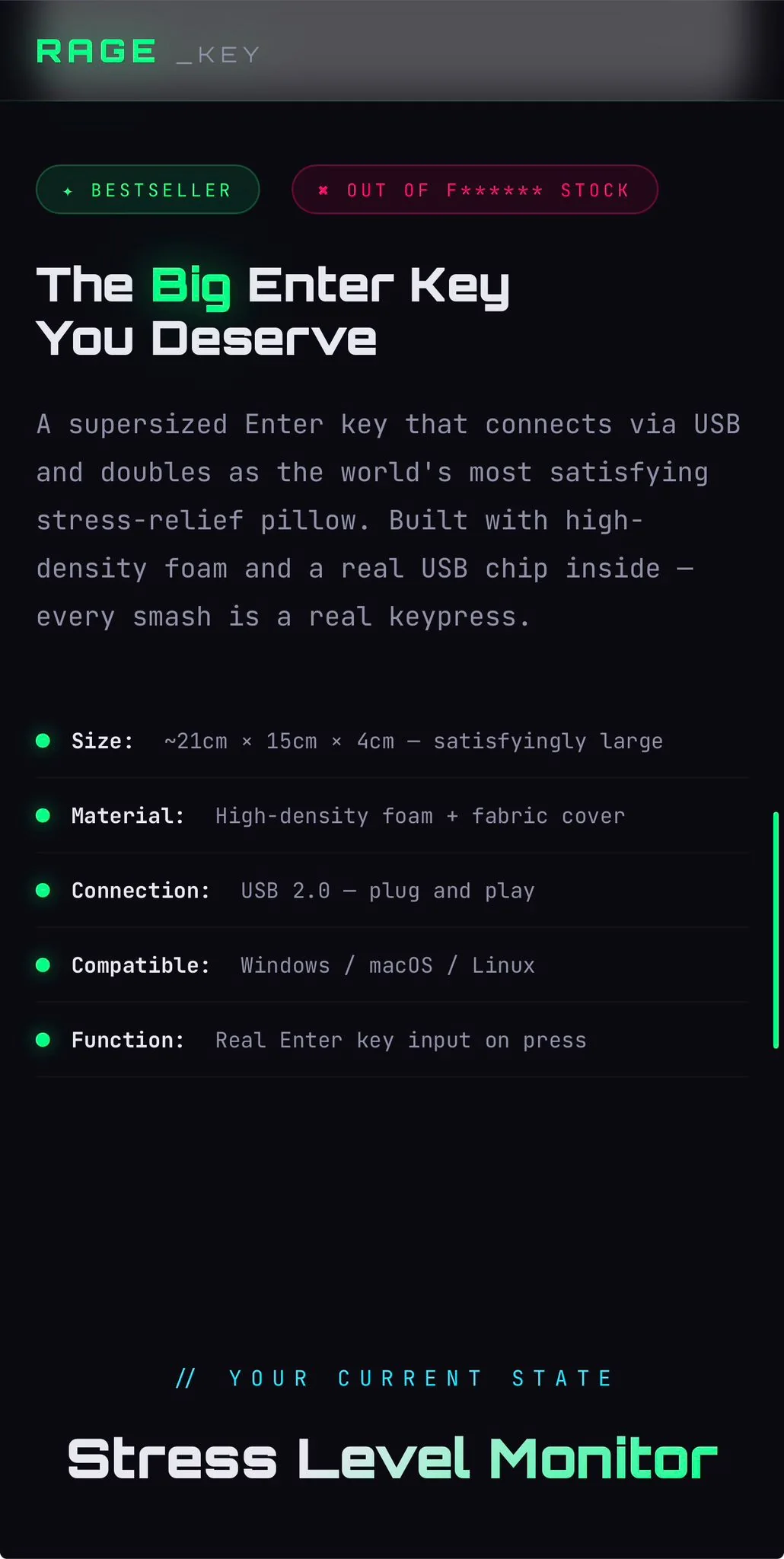 RAGE_KEY — detalii produs pe mobil
