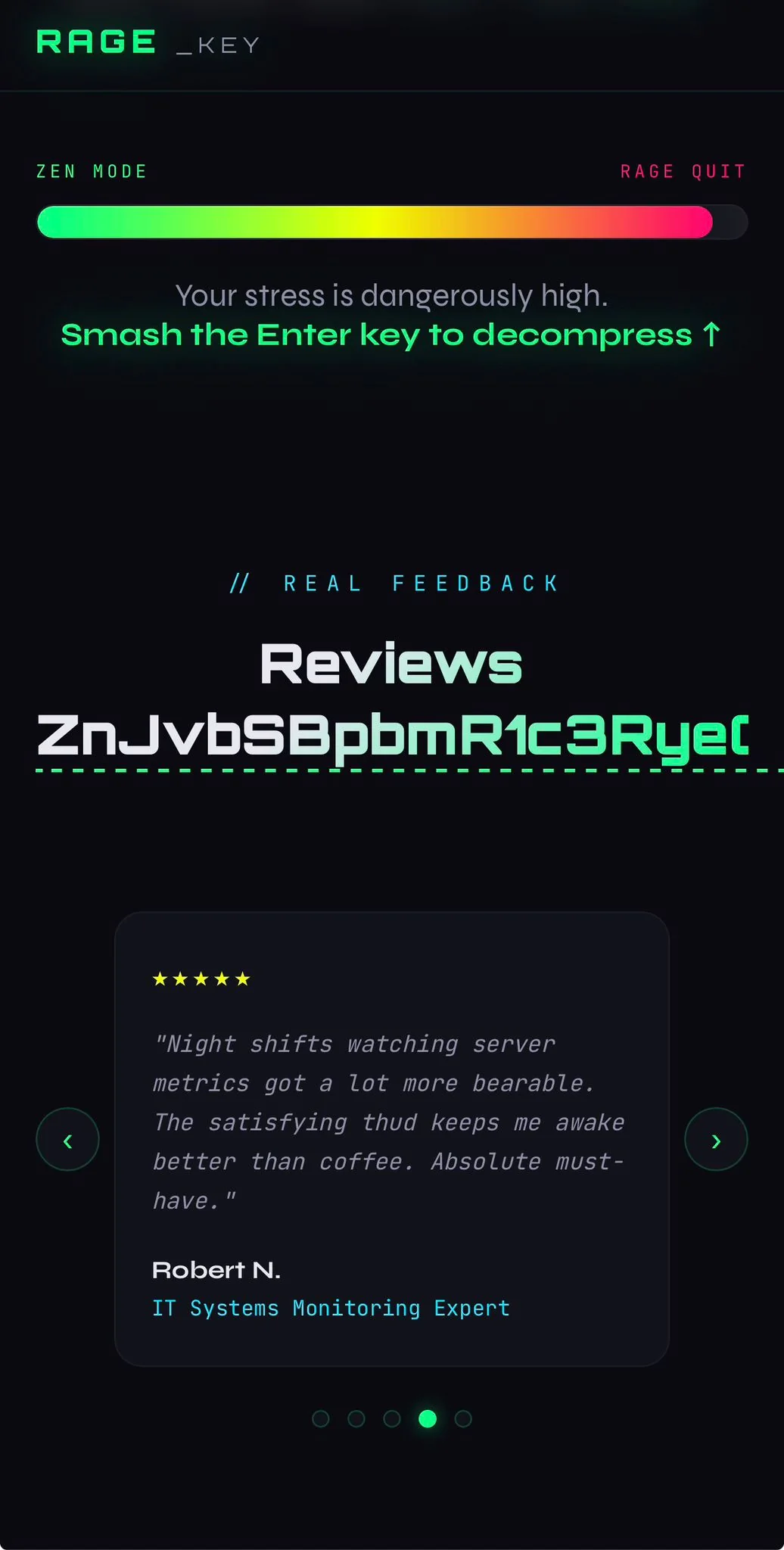 RAGE_KEY — stress level monitor și reviews pe mobil